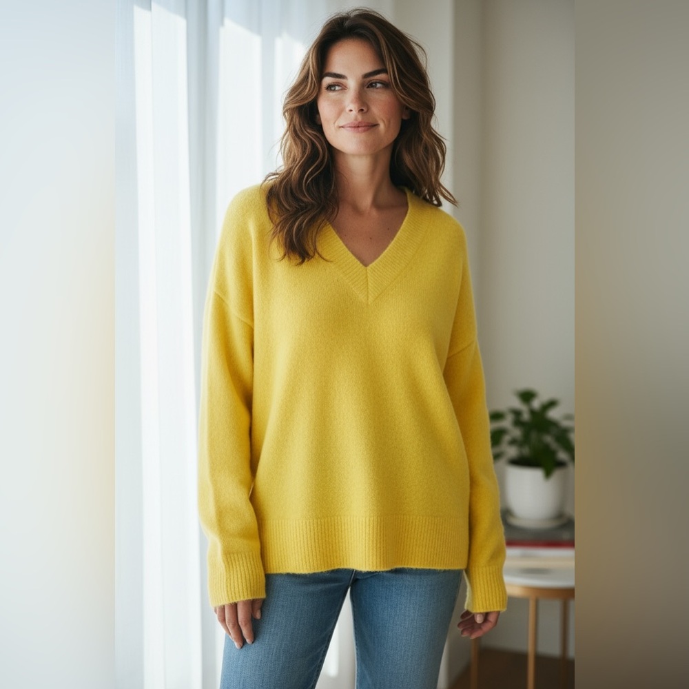 Zara Women's V-Neck Sweater, Trinny Woodall favorite color! Size M